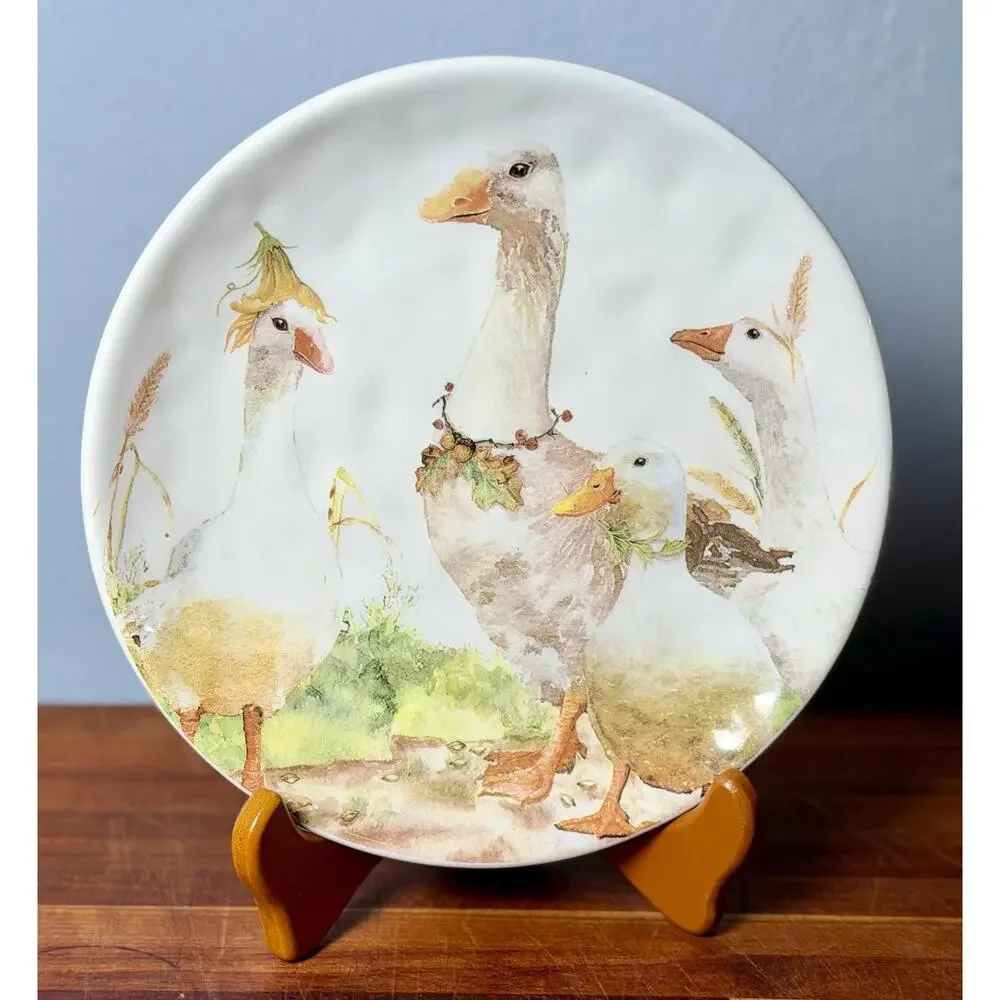 Whimsical Geese Plate | Pier 1 Cottagecore Farmhouse Kitchen Decor